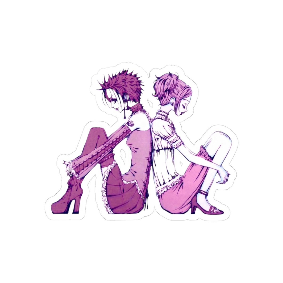 nana and nana sitting back to back