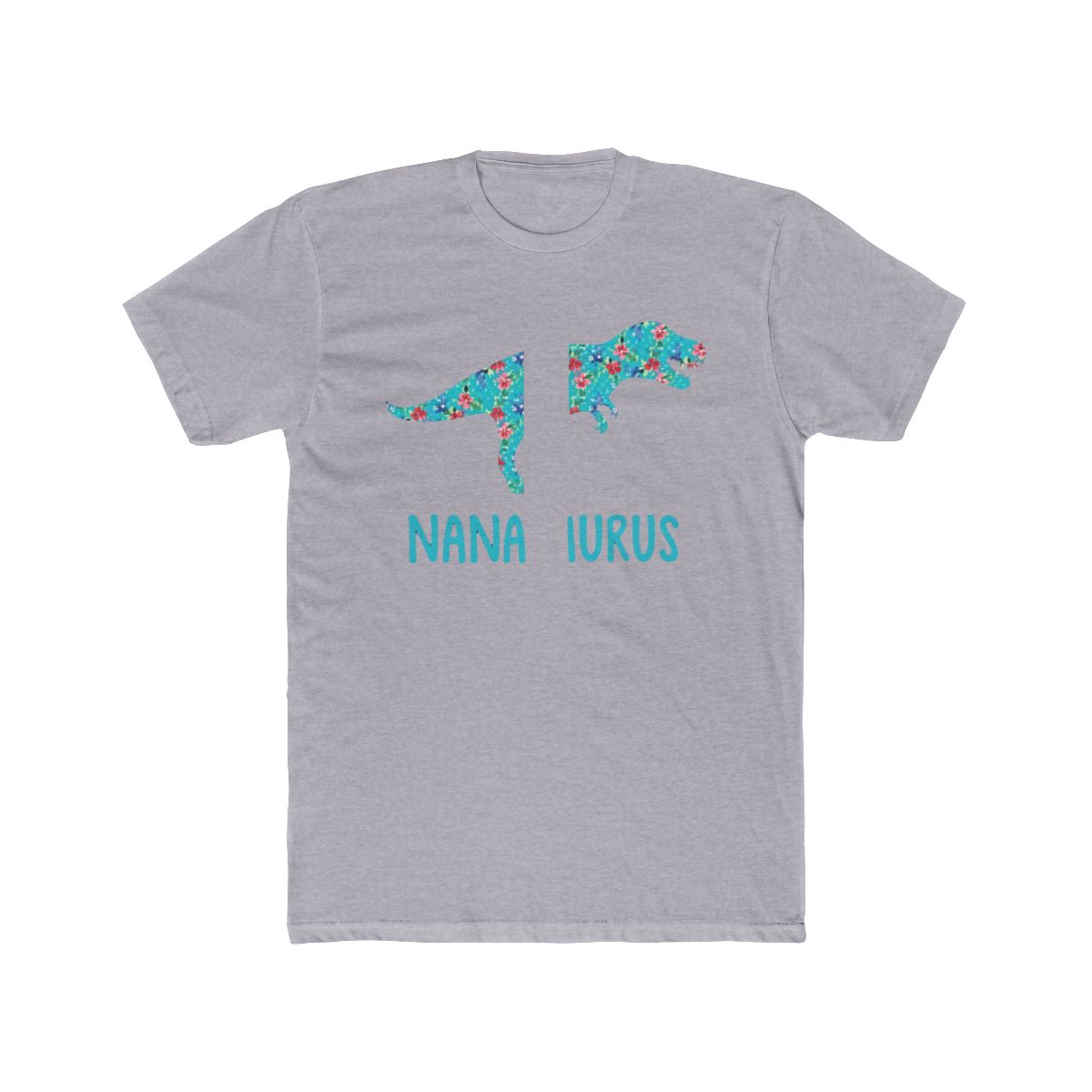 NanaSaurus T Shirt Nana Saurus Blue Floral Dinosau