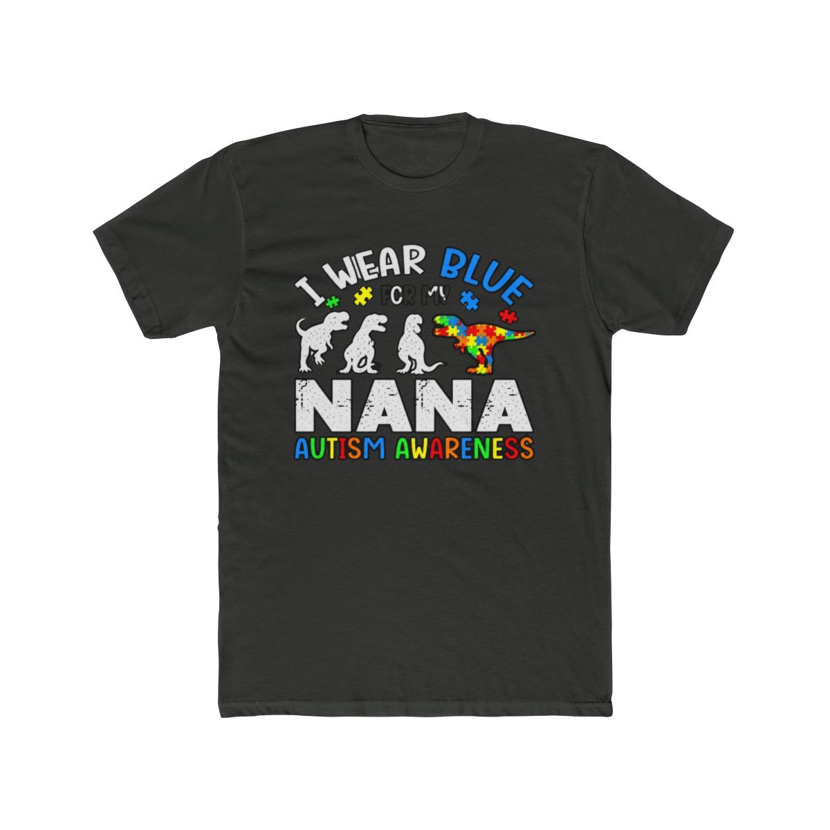I Wear Blue For My Nana Autism Awareness Dinosaur - alternate angle 5, merchandise