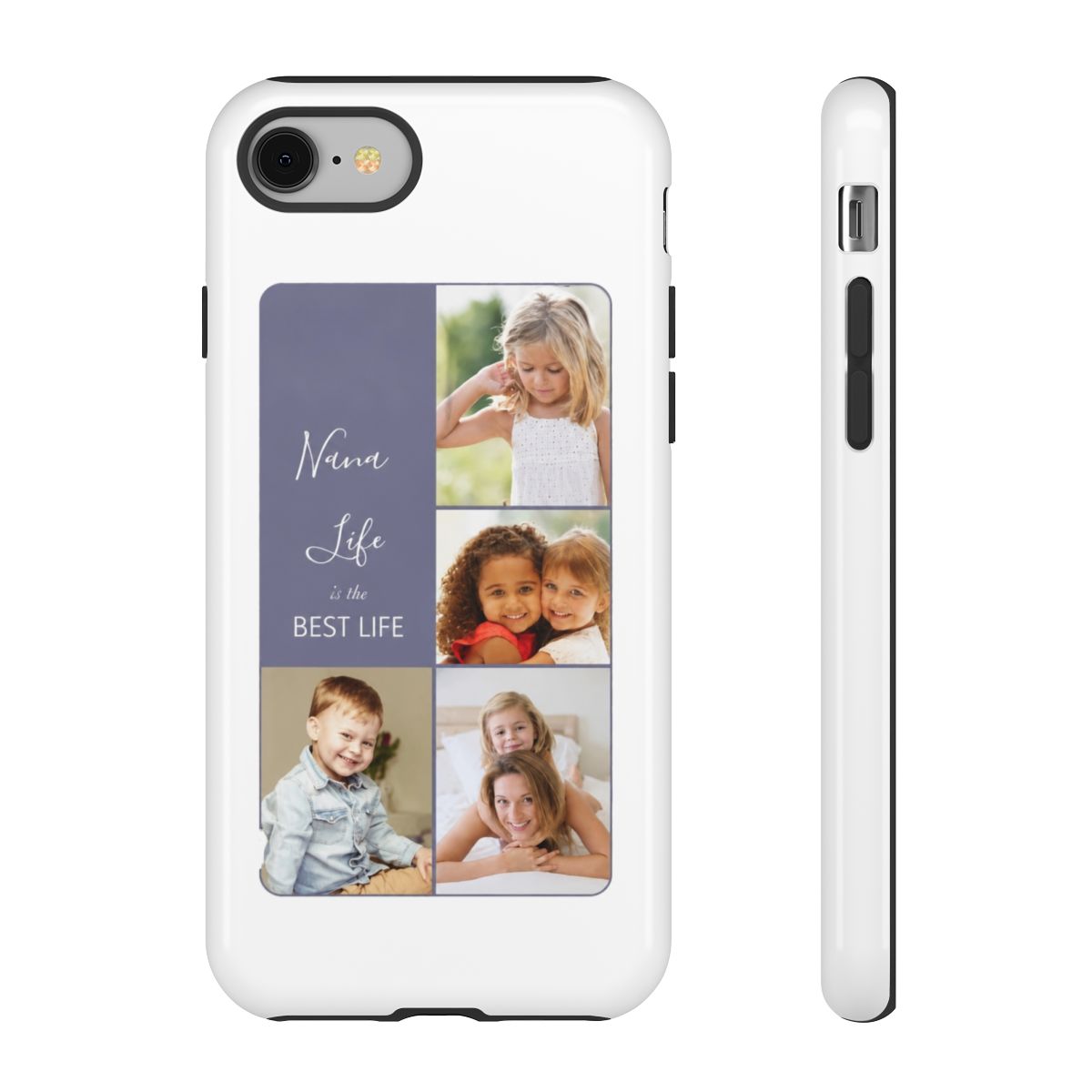 Nana Life is the Best Life 4 Photo Collage Purple iPhone 13 Pro Max Case