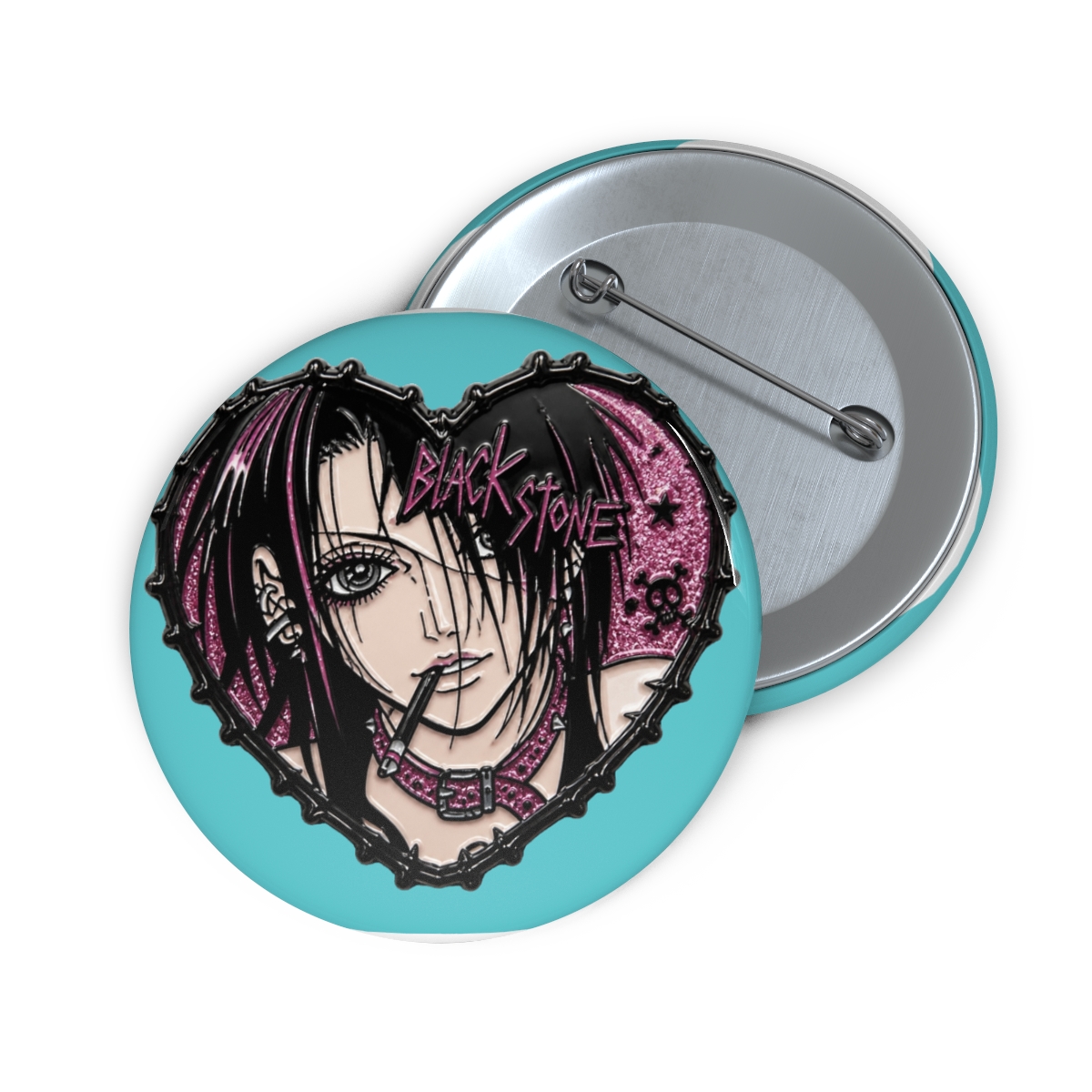 NANA Osaki Komatsu Anime Manga Rock Black Stone Music Hard Enamel Pin - alternate angle 1, merchandise