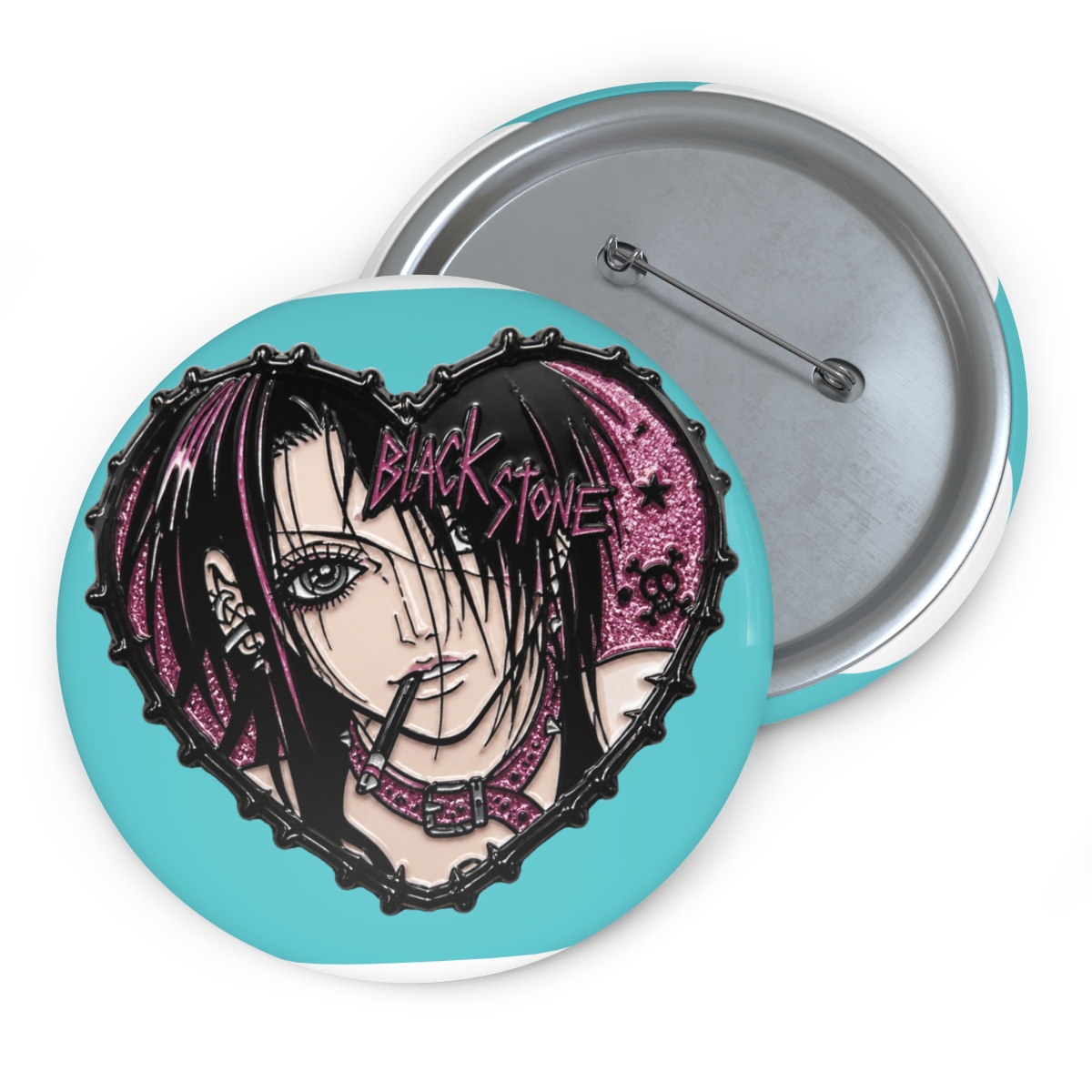 NANA Osaki Komatsu Anime Manga Rock Black Stone Music Hard Enamel Pin - alternate angle 2, merchandise