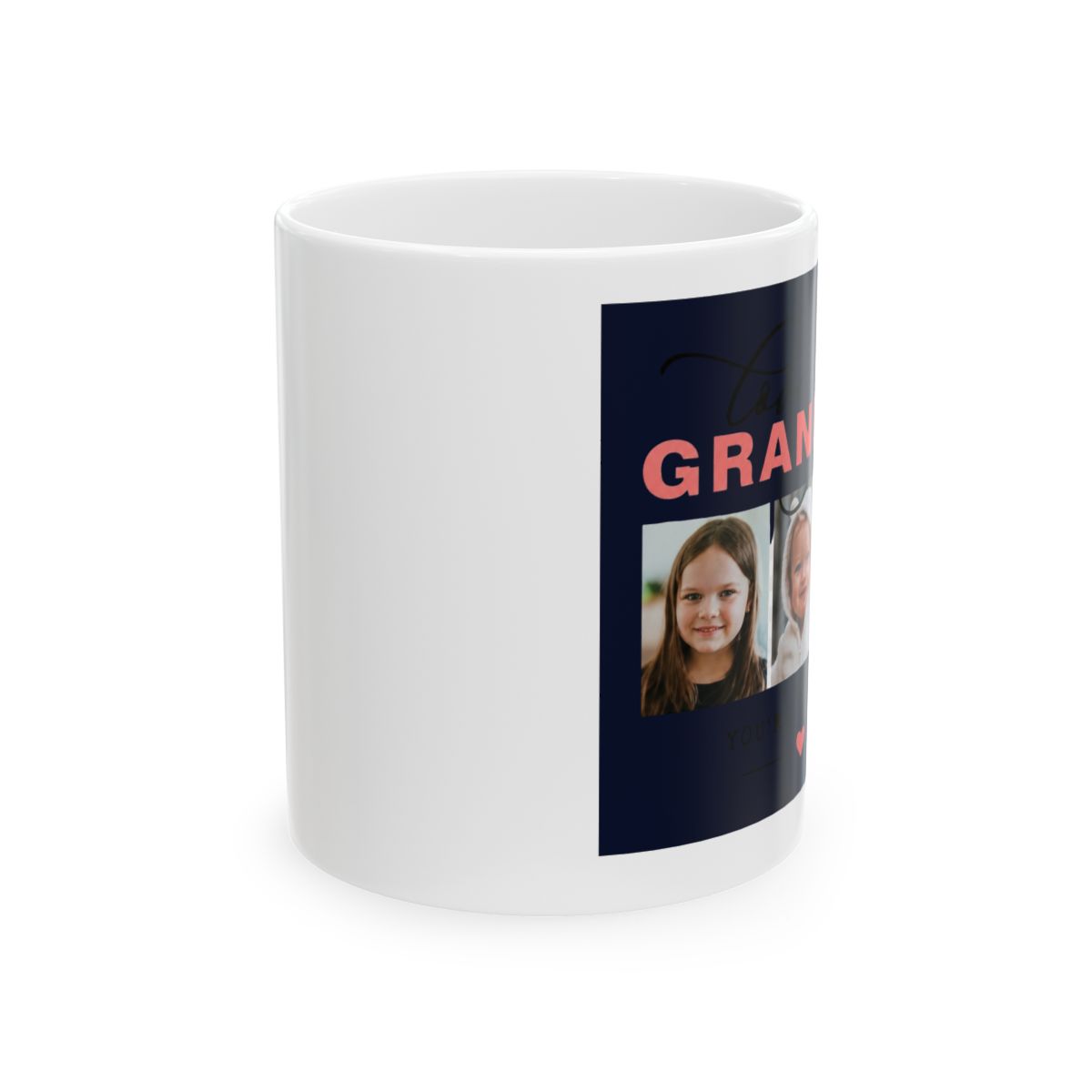 Love You Grandma/Nana/Other 3 Photo Two-Tone Coffee Mug - alternate angle 1, merchandise