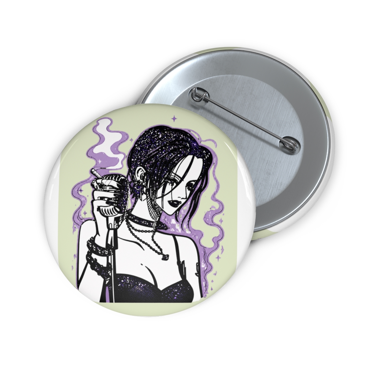NANA Osaki Komatsu Anime Manga Rock Black Stone Music Hard Enamel Pin - alternate angle 1, merchandise