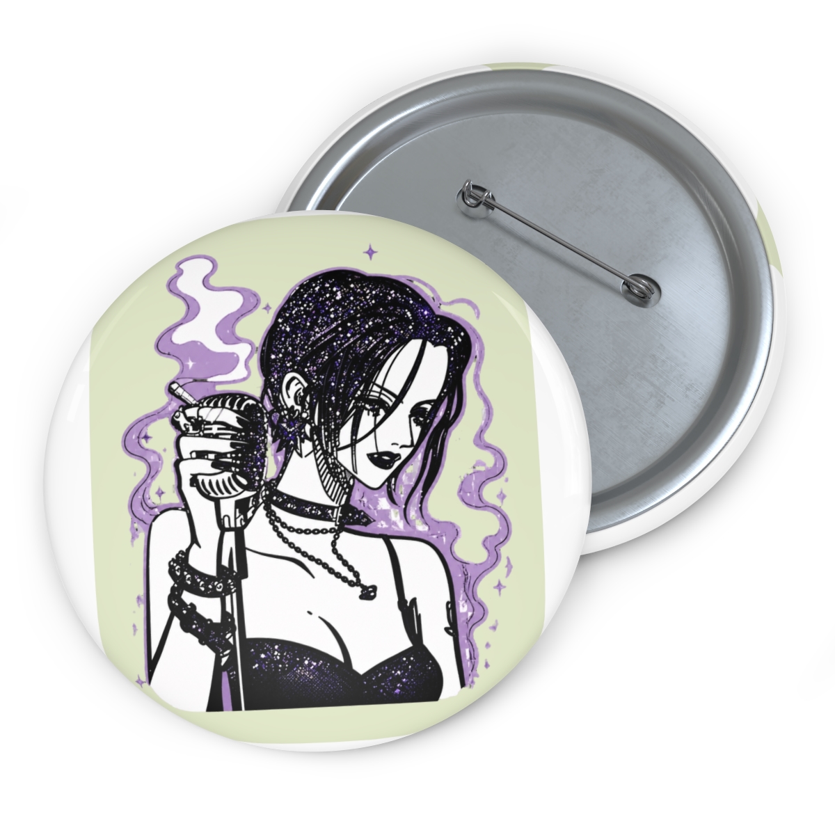NANA Osaki Komatsu Anime Manga Rock Black Stone Music Hard Enamel Pin - alternate angle 2, merchandise