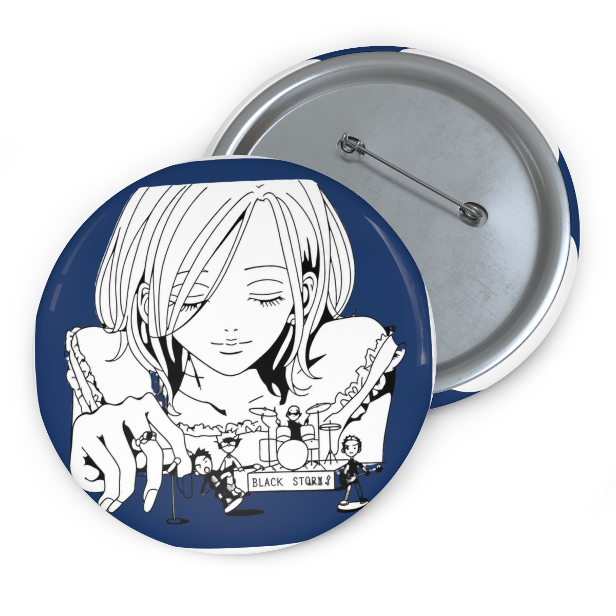 NANA Osaki Komatsu Anime Manga 1.6" Enamel Pin Badge by Pinstant - alternate angle 2, merchandise
