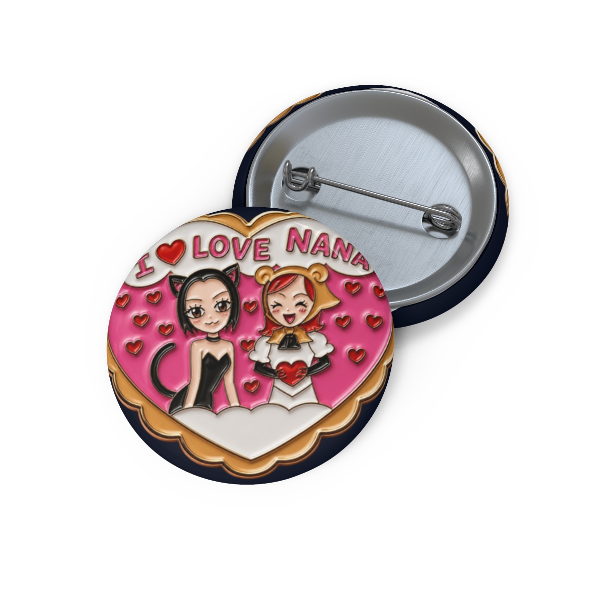 Nana Anime Gift Nana and Hachi Gift I Lover Nana Heart Brooch Pin For Nana Anime Fans