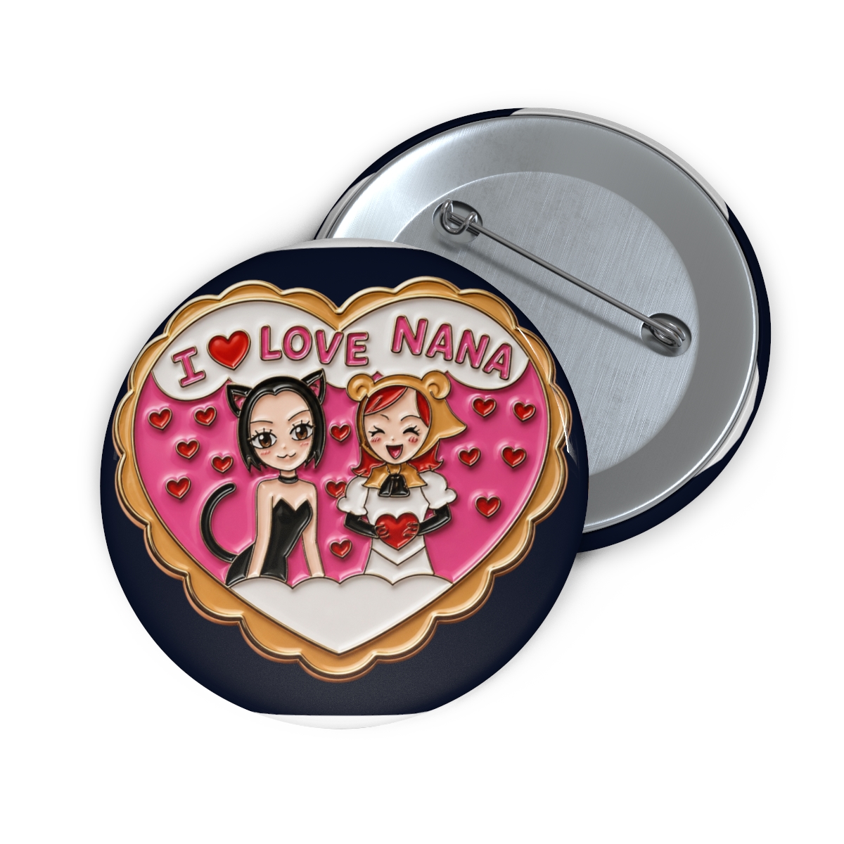 Nana Anime Gift Nana and Hachi Gift I Lover Nana Heart Brooch Pin For Nana Anime Fans - alternate angle 1, merchandise