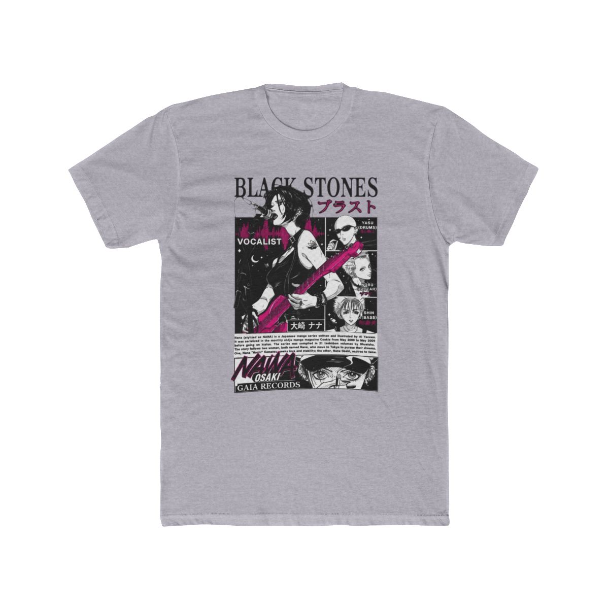 HUBGO New Anime T Shirt Nana Merch Casual Short SleeveT Shirt Anime Tee, Adult, Size: XL, Black