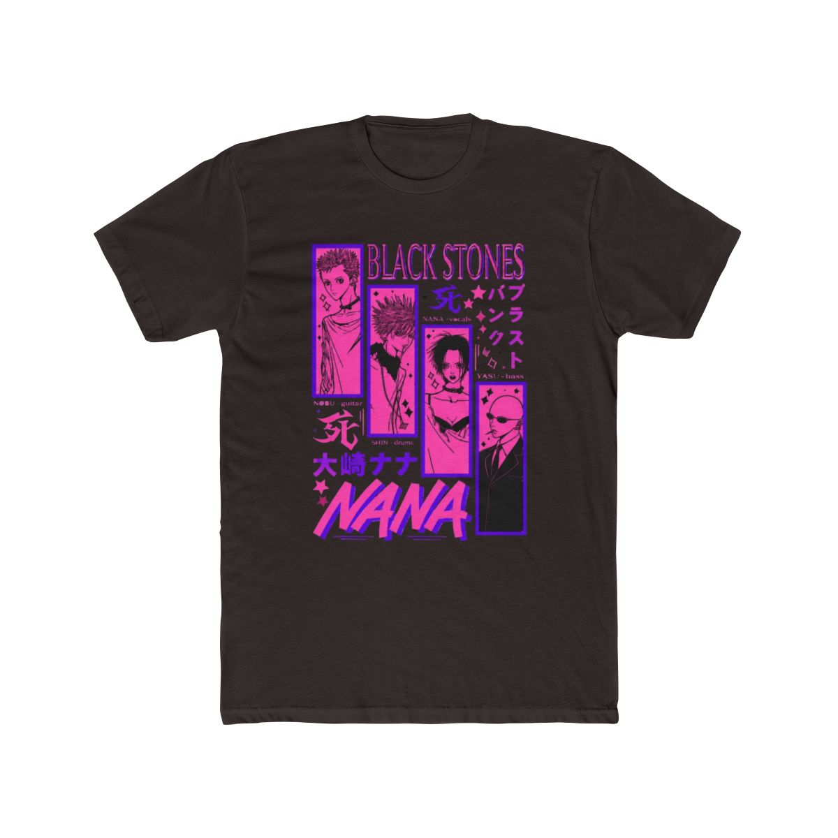 Nana Osaki T Shirt Black Stones Girl Kawaii Manga Anime Graphic Shirt All Size - alternate angle 2, merchandise