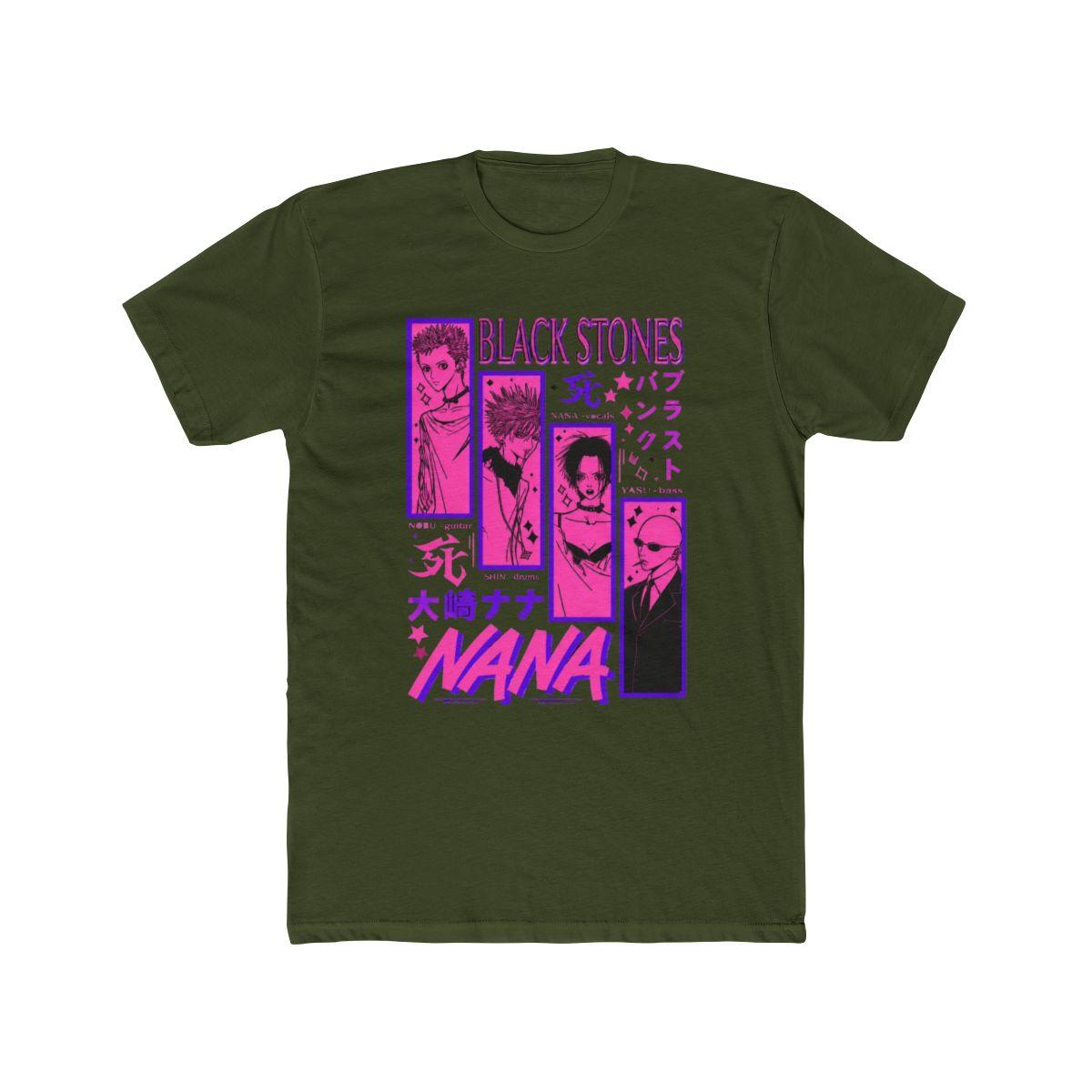 Nana Osaki T Shirt Black Stones Girl Kawaii Manga Anime Graphic Shirt All Size - alternate angle 4, merchandise